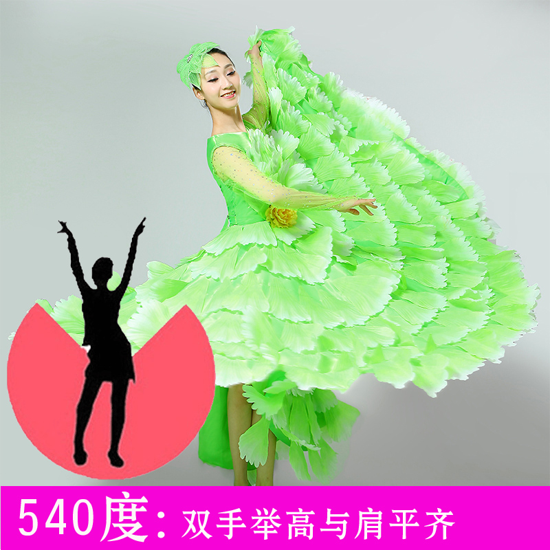 2020 khai mạc New dance performance váy khiêu vũ váy hoa ingon sân khấu khiêu vũ váy nữ váy người lớn