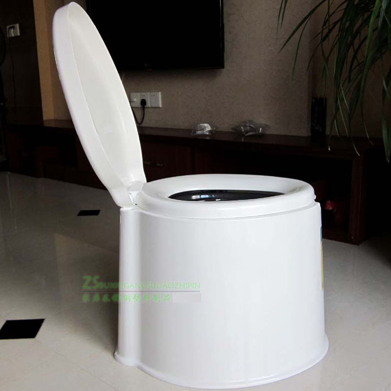 Mobile toilet plastic Home Adult Easy portable toilet sleeve Garage high toilet Elderly indoor stool chair