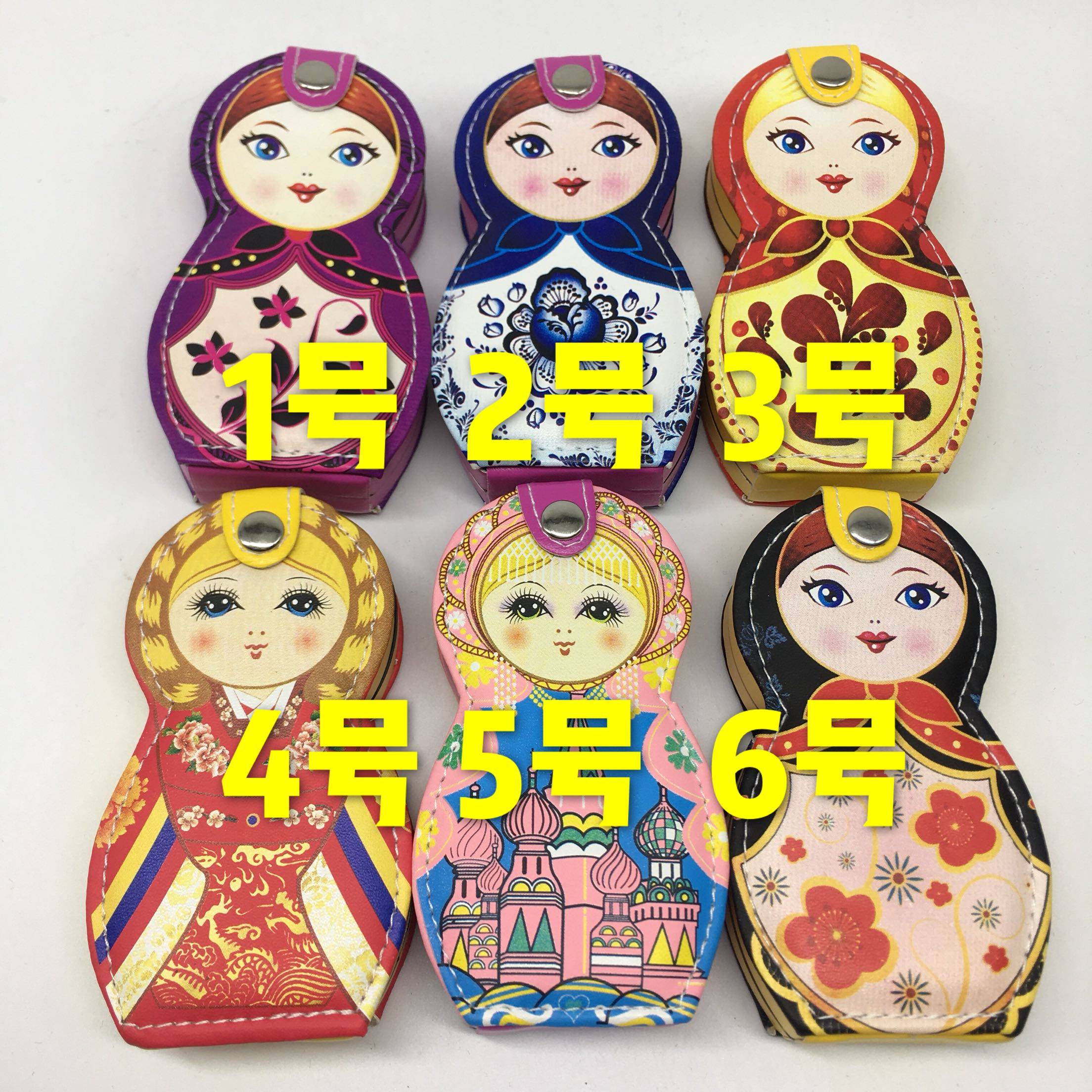 Matryoshka Nail Clipper Set Russian Three Nail Pedicure Tools Popular Tourist Souvenir No 1 Purple