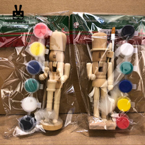 15cm Handmade DIY Walnuts Clips Soldiers Solid Wood 6 Lian 5ml Hand Painting Personality Painting Room Creative Christmas Gift