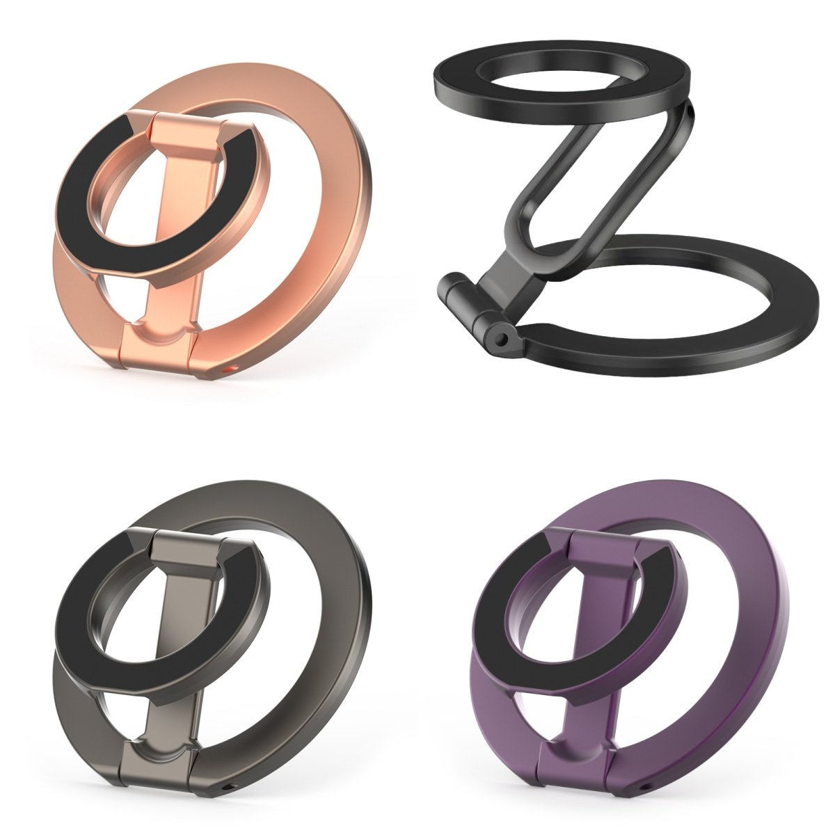 Cell phone holder magsafe double-sided magnetic ring buckle