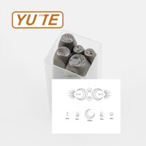 YUTE 5-piece set Eye of Hope Moon combination pattern stamp gold and silver jewelry diy engraving tool flower chisel