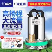 Small DC submersible pump battery car household pump electric vehicle agricultural pump 12v24v48 high head