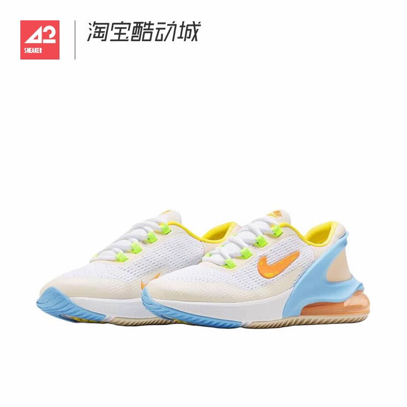 42 Sportsman Nike Air Max 270 Go White Blue Orange Low-Top Casual Running Shoes Fn9926-181