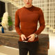 ດູໃບໄມ້ລົ່ນແລະລະດູຫນາວໃຫມ່ຜູ້ຊາຍ velvet ຫນາ sweater ເຄິ່ງ turtleneck ສີແຂງ slim knitted sweater ແນວໂນ້ມຂອງຜູ້ຊາຍເກົາຫຼີ