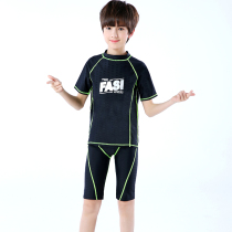 Childrens split swimsuit boy baby middle child youth training swimsuit suit beach hot spring quick-dry boy