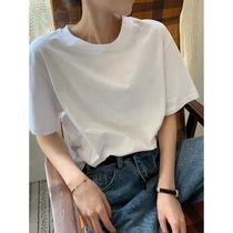 Xunshi Feifei clothing tide 2021 new fashion trend solid color comfortable Joker cotton men and women same T-shirt