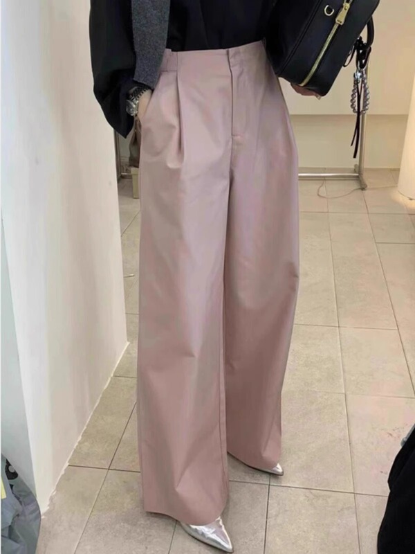 Authentic Designer Brand Clearance Sale 2026 Fashionable Pink Loose Wide-Leg Pants Versatile Casual Pants for Women Summer Authentic Designer Brand Clearance Sale 2026 Fashionable Pink Loose Wide-Leg Pants Versatile Casual Pants for Women Summer