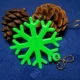 Зеленая подвеска, со снежинками