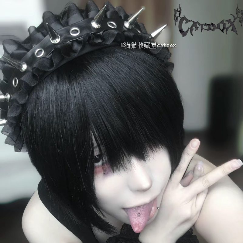 Catbox Original·Rock Party·Heavy Dark Subculture Hardware Punk Metal Rivet Headband