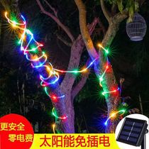 Solar Tubes Light Strings LED Hose Line Lights With Outdoor Waterproof Villa Wall Garden Courtyard Decorated Festoons