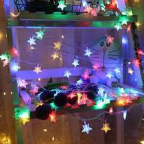 Led star lights small festoons with lights flashing lights Full Star room Dormitory Nets Red decoration Romantic Teen Hearts Lights