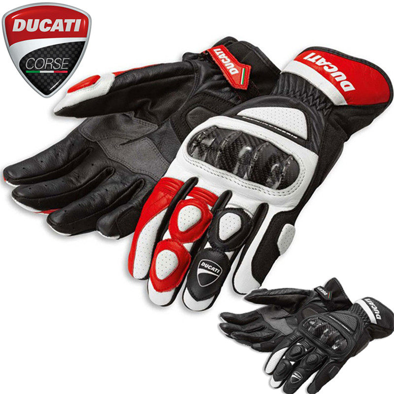 New Ducati gloves carbon fiber motorcycle racing riding gloves anti-fall leather motorcycle breathable