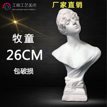 New bag damaged arts and crafts plaster figure figure facial features head portrait shepherd boy beauty teaching aids sculpture decoration model