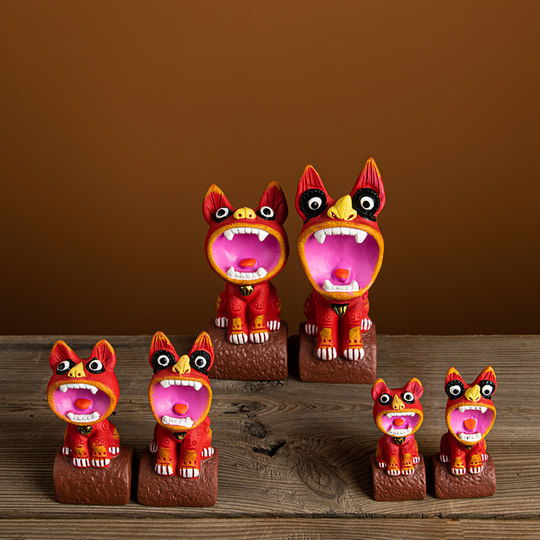 云南瓦猫瓦当猫灵兽桌面摆件云南旅游纪念品伴手礼物