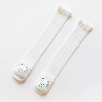 20 years Summer mesh thin cotton Anti-mosquito baby Long cylinder Sox cartoon paparazzi baby socks children over knee protection (A1)
