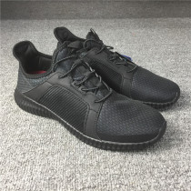 Foreign trade original single spring summer new mens shoes business leisure running shoes mesh breathable one pedal black couple