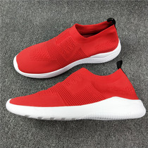 45 sports shoes mens elastic knitted breathable running shoes light and comfortable socks shoes non-slip outdoor hiking shoes