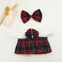 Красная сетка jk плиссированная юбка