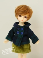 Темно-синий шерстяной комплект