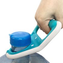 The water raiser goes up the stairs and carries the bucket gods hand rings large barrel water handle bucket of bottled water mineral spring pure water barrel for home