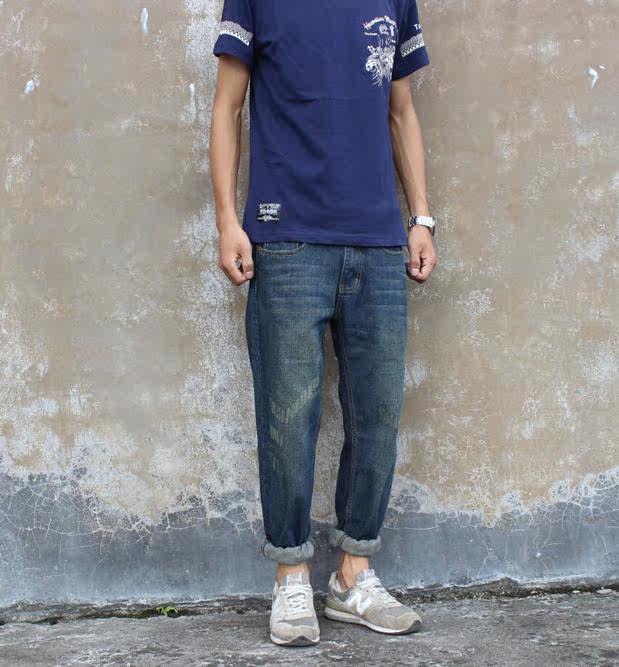 Jeans pour adolescent droite en vrac en coton pour Quatre saisons - Ref 1461311 Image 76