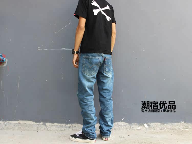 Jeans pour adolescent droite en vrac en coton pour Quatre saisons - Ref 1461311 Image 35