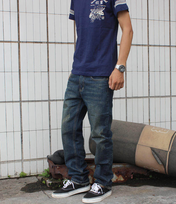 Jeans pour adolescent droite en vrac en coton pour Quatre saisons - Ref 1461311 Image 82