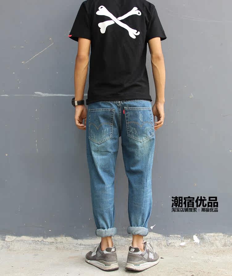 Jeans pour adolescent droite en vrac en coton pour Quatre saisons - Ref 1461311 Image 40