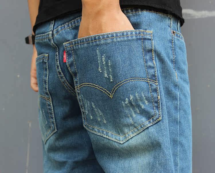 Jeans pour adolescent droite en vrac en coton pour Quatre saisons - Ref 1461311 Image 54