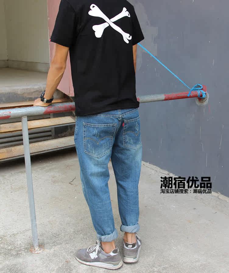 Jeans pour adolescent droite en vrac en coton pour Quatre saisons - Ref 1461311 Image 50