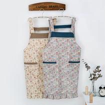 Korean fashion oil-proof waterproof restaurant kitchen cooking strap apron cute adult cafe thin overalls