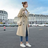 Длинный весенний осенний плащ, черная хаки куртка для отдыха, цвет, средней длины, 2023, подходит для подростков