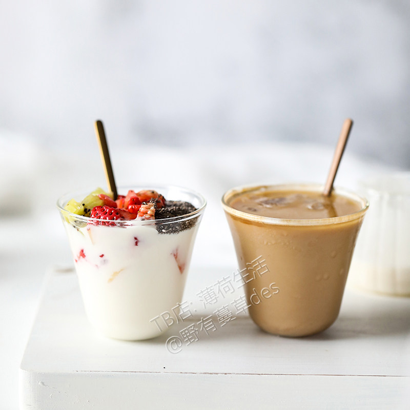 Mint life Glory glass Heat-resistant glass water cup Net Red dessert cup Avgado coffee cup