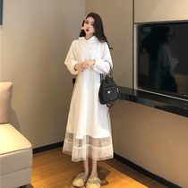 Korean version of hipster Academy style long sleeve hooded dress dress 2021 spring and summer harbor style dress women