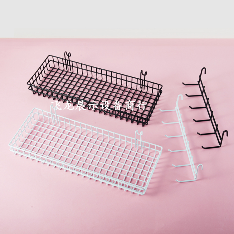 Bubble Face Wall Supermarket Home Shelving Towel Hook Hanging Basket Shelving Mesh Sheet Iron Wire Immersion Plastic Containing Basket basket