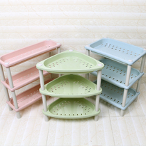 Bathroom bathroom shelf 3 floors Kitchen living room Bedroom toilet sink Plastic household corner tripod