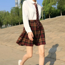 (Yingtu original) jk uniform set autumn and winter skirt genuine shirt long sleeve jacket sweater set