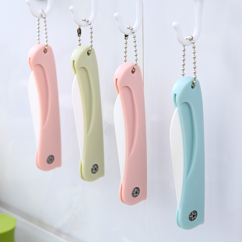 Ceramic fruit knife with protective sleeve cutter knife cutting knife portable dormitory knife housekitchen