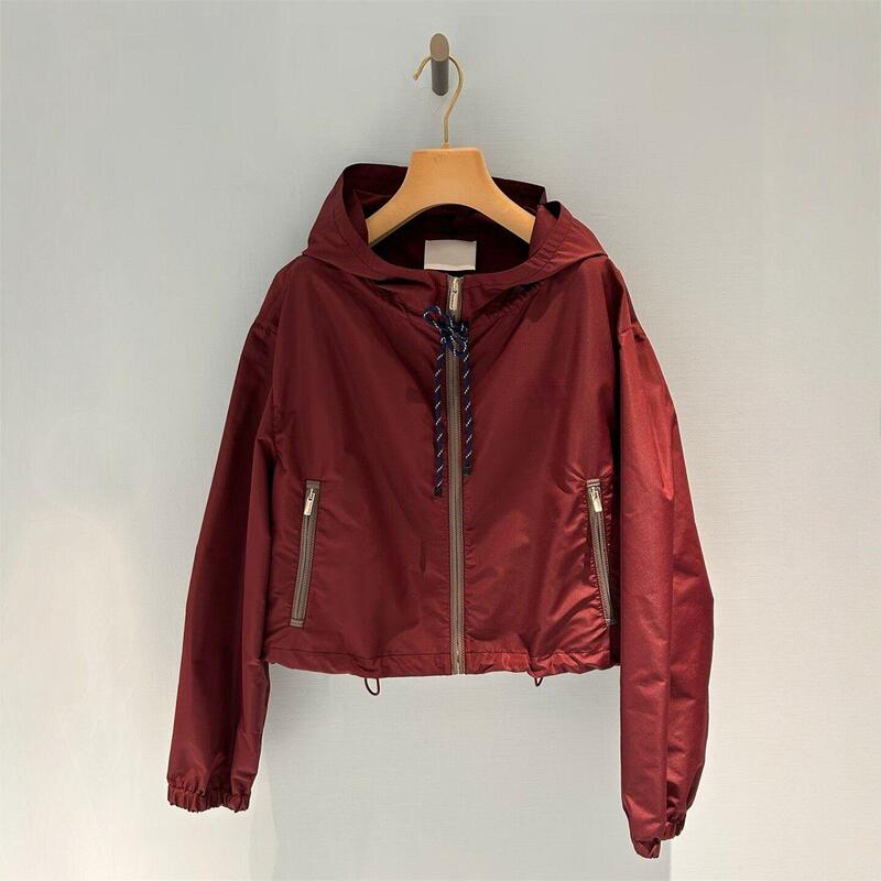 Manella Haute Couture 26 Spring New Letter Print Tech Fabric Sun Protection Jacket Windbreaker Coat