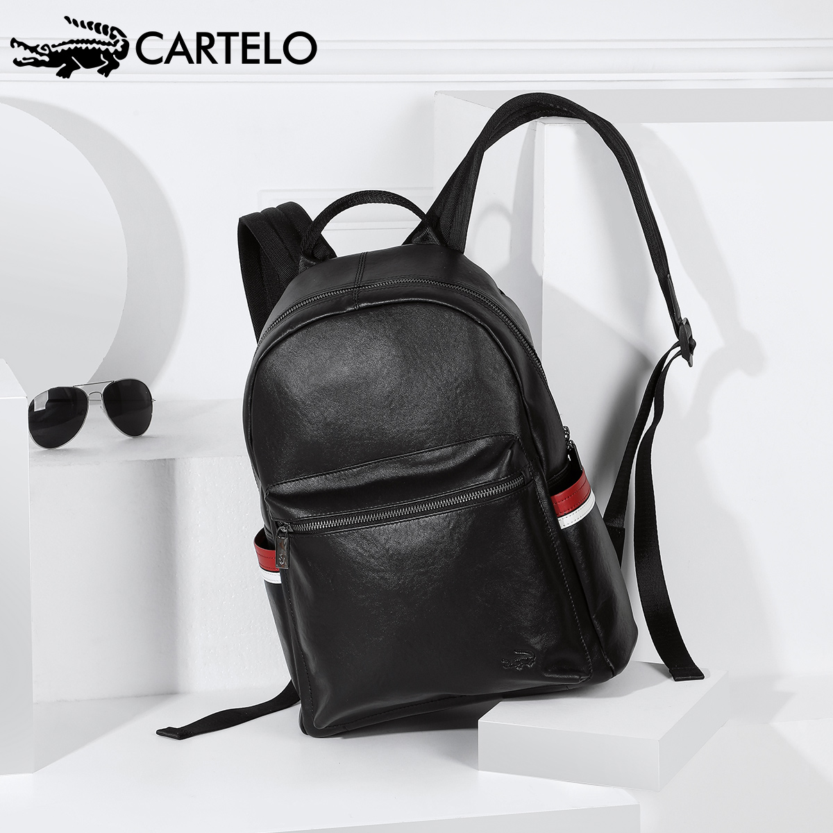 Cardilo crocodile leather back backpack 2021 tide brand men's backpack leather large capacity travel computer schoolbag women