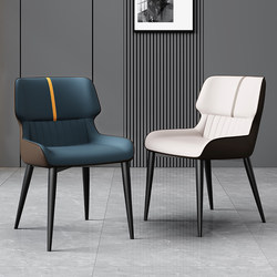 Dining Chair for Home Use, Nordic Modern Minimalist Chair with Backrest, Iron Art, High-End Light Luxury, Hotel Restaurant Dining Table Chair, Makeup Chair