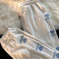 Loving Casual Bundle Foot Pants Children Spring Autumn Thin loose Harun pants small Subamerican Methodist High Street Ins Chains