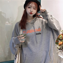 Sweater female hooded 2019 spring and autumn new female chic College Harajuku wind bf Korean loose ulzzang top