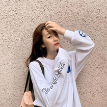 Super fire cec Korean ulzzang round neck sweater female 2019 new early autumn student jacket loose bf coat