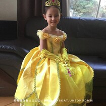 Belle Princess Dress Childrens Day Sixty Girls Halloween Ball Beauty and Beast Dress