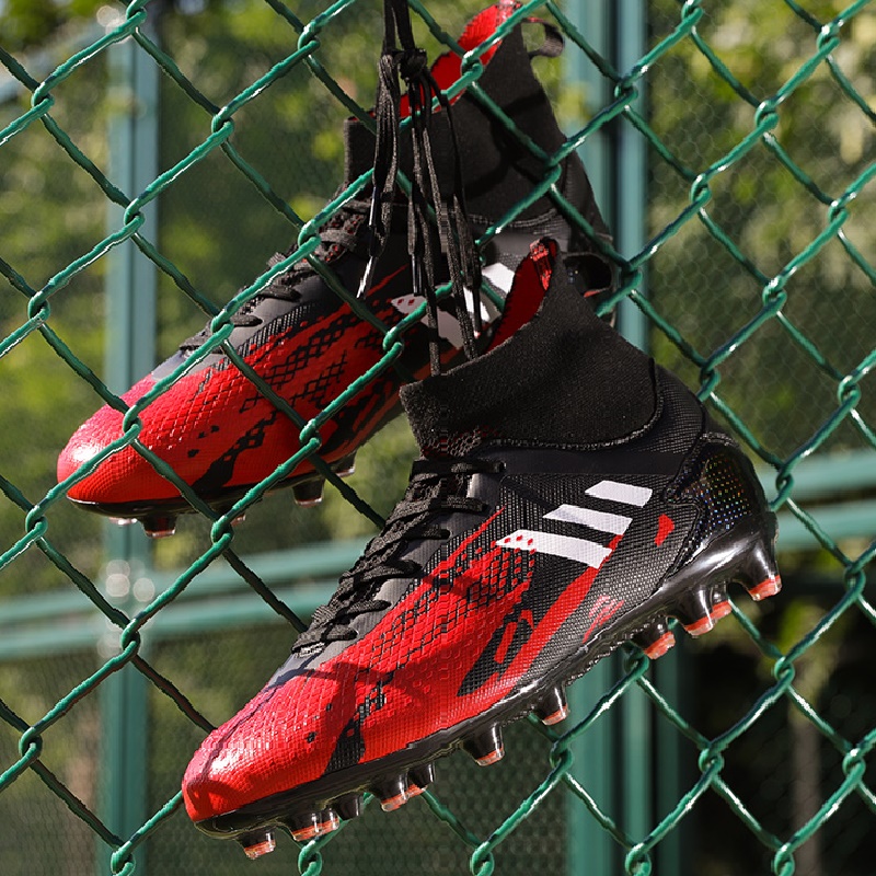 C Romési high cylinder football shoes male and female long shredding AG short nail children student X Falcons TF anti-slip adult training shoes