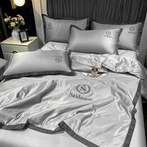 Summer Silk Slip Thin Quilt Ice Silk Air Conditioning By Summer Cool Quilted By Four Pieces Single Double Quilt Core Summer Washable Summer Quilt