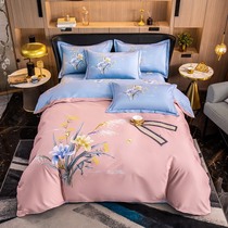 Full cotton four sets pure cotton kit twill printed household breathable suction sweat 4 pieces Quilt Cover 1 5 1 8 m