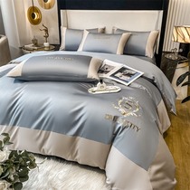 2022 new bed-hat-style four sets of pure cotton baby available upscale bed bedding full cotton silk slip sheet quilt cover